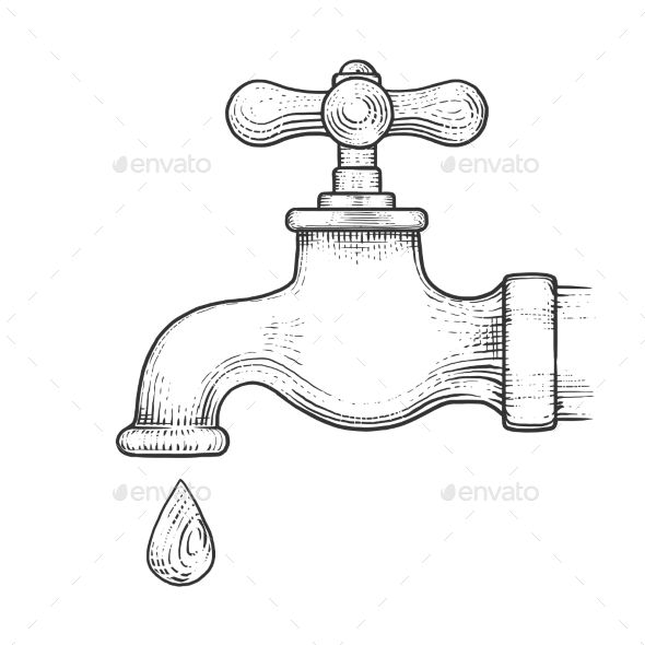 a faucet with water running from it - miscellaneous objects / objects clippings