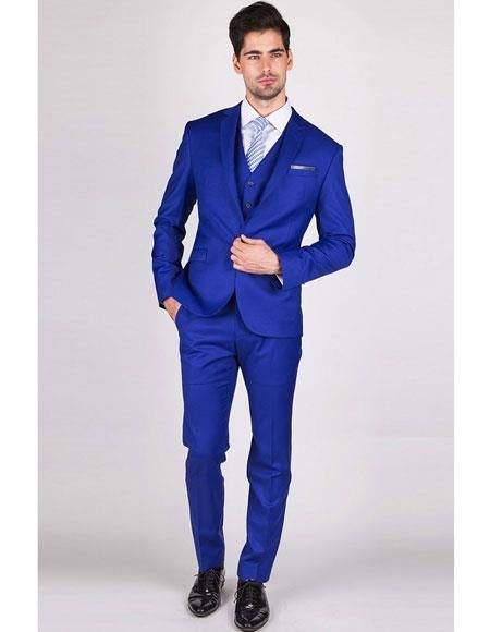 Suit Vest Men, Blue Suit Vest, Single Breasted Suit, Royal Blue Suit, Blue Suit Men, Wedding Dress Ideas, Mens Suit Vest, Blue Tuxedos, Vest Men