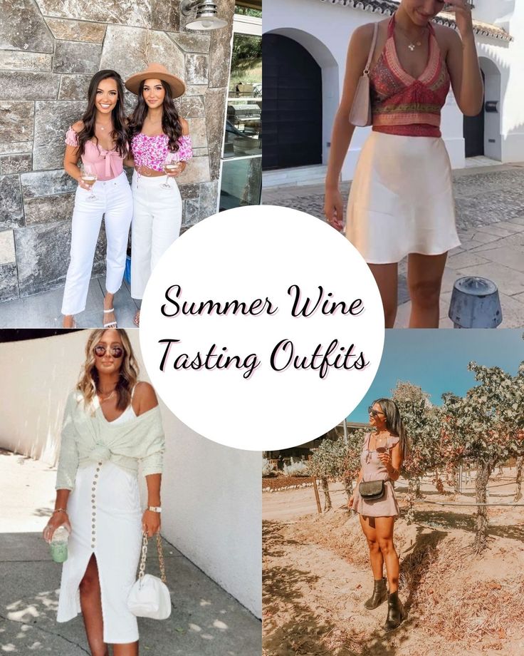 Winery Outfit Summer Dresses, Winery Tour Outfit, Winery Outfit Ideas, Wine Tasting Outfit Summer, Wine Festival Outfit, Summer Wineries Outfit, Wine Tour Outfit, Winery Outfit Summer, Vineyard Outfit