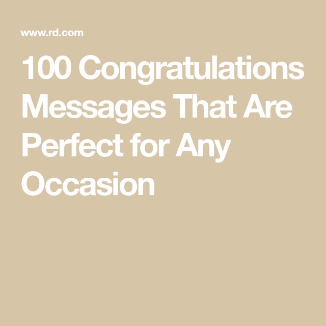 the words,'congratulations messages that are perfect for any occasion'in white text