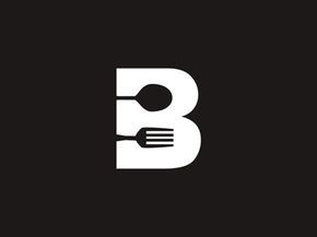 the letter b is made up of forks and spoons, which are connected to each other