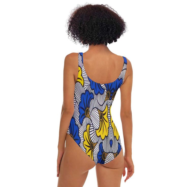 This one-piece swimsuit for all figures will bring out your best features. Enjoy the smooth fabric and the flattering design, and show it off by the sea or pool! Product Features Please Compare your Measurements To our Size Chart Before Purchase • 82% Polyester, 18% Spandex• Fabric weight: 6.61 oz/yd² (224 g/m²)• Chlorine-resistant fabric• Cheeky fit with a scoop neckline and a low scoop back• Zig-zag stitching• Double-layer front• Four-way stretch material stretches and recovers on the cross an African Ankara, Swimsuits For All, African Inspired, Mud Cloth, Bottom Clothes, New T, Swimwear Accessories, Elegant Look, Spandex Fabric