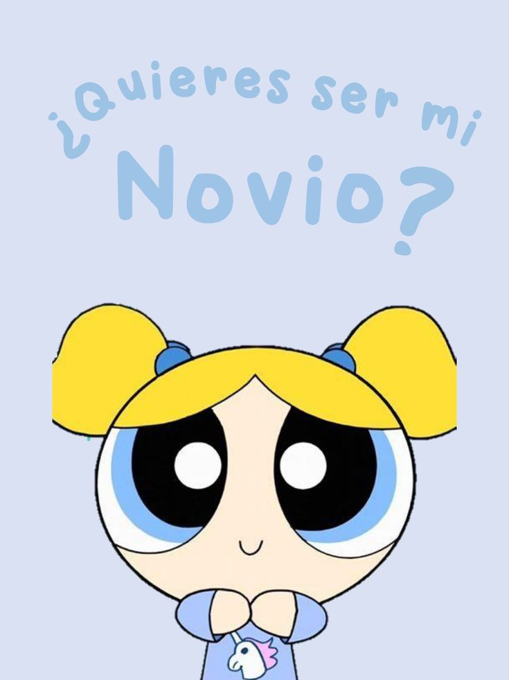 the powerpuff girl cartoon character with blue eyes and yellow hair is looking at something