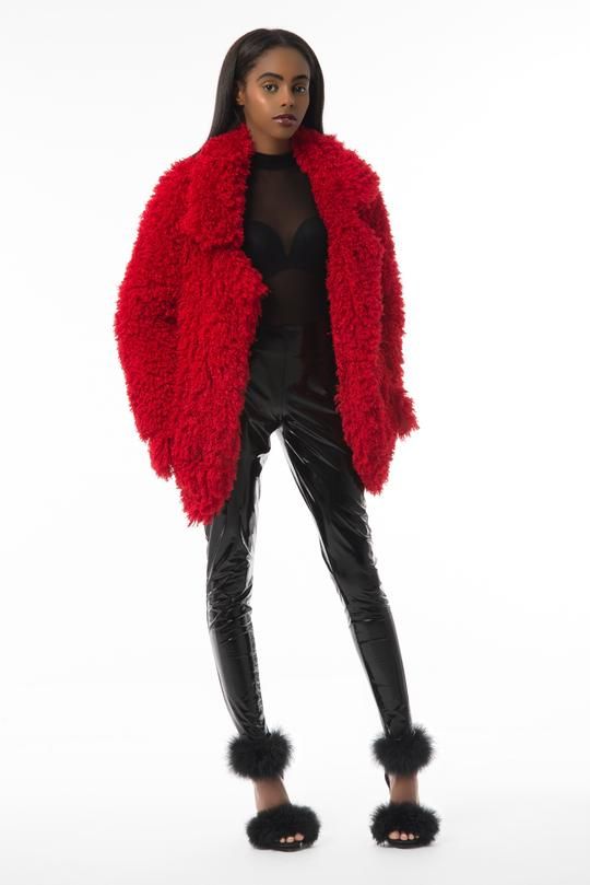 OUTERWEAR – the.bunny.tail Red Long-sleeve Outerwear For Fall, Red Long Sleeve Winter Outerwear, Red Long Sleeve Fur Coat For Winter, Trendy Red Outerwear For Fall, Red Winter Fur Coat With Faux Fur Trim, Winter Red Fur Coat With Faux Fur Trim, Red Fur Coat With Faux Fur Trim For Winter, Red Fur Coat With Faux Fur Trim For Fall, Chic Red Fur Coat For Fall