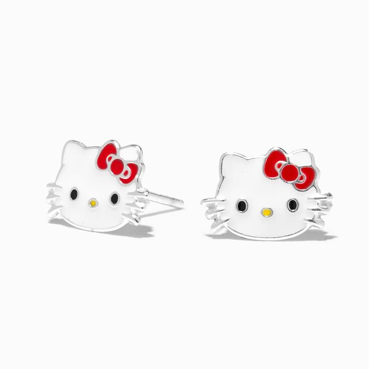 Hello Kitty Stud Earrings, Hello Kitty Earrings, Hello Kitty Jewelry, Kitty Items, Enamel Stud Earrings, Kitty Plush, Hello Kitty Backgrounds, Friends Characters, Earrings Trendy