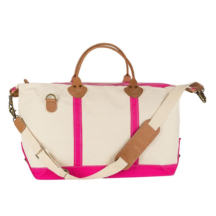 Weekender Duffel - THE WELL APPOINTED HOUSE Classic Canvas Satchel With Luggage Sleeve, Classic Travel Bag In Duck Canvas, Classic Travel Bags In Duck Canvas, Classic Duck Canvas Travel Bag, Classic Rectangular Weekender Bag In Waxed Canvas, Beige Weekender Bag With Leather Handles For Weekend Trips, Classic Canvas Weekender Bag For Everyday Use, Pink Weekender Bag For Weekend Trips, Cotton Travel Bag With Canvas Lining For Weekend Trips