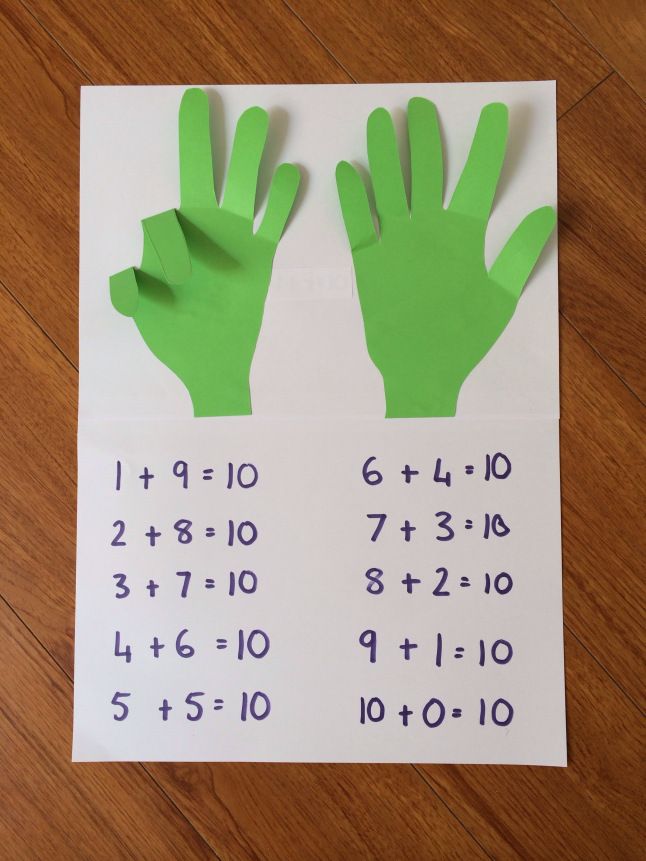 Number Sense Craftivity - Students trace their hands, cut out & glue down onto A3 paper, except for the fingers! #preschool #kidscrafts (pinned by Super Simple Songs) Matematik Prasekolah, Relief Teaching Ideas, Oppgaver For Barn, Seni Dan Kraf, Math Addition, Homeschool Math, Kraf Diy, Number Sense, First Grade Math