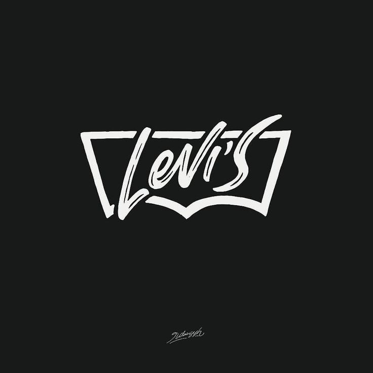 the word leviis written in white on a black background