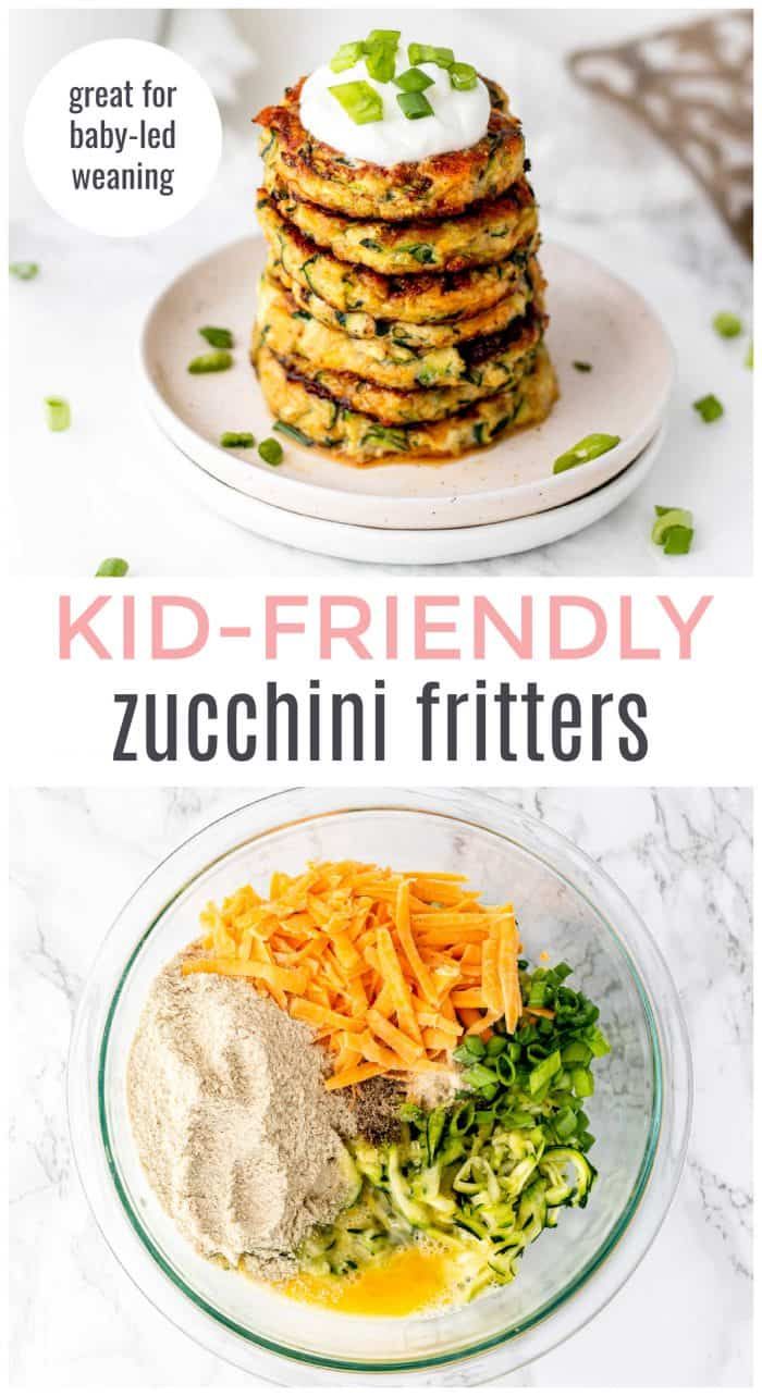 Zucchini Fritters Blw, Carrot And Zucchini Fritters, Blw Veggie Fritters, Zucchini Tots For Baby, Veggie Fritters Baby, Zucchini Recipes Blw, Zucchini Baby Recipes, Zucchini Blw Recipes, Tofu Recipes For Baby