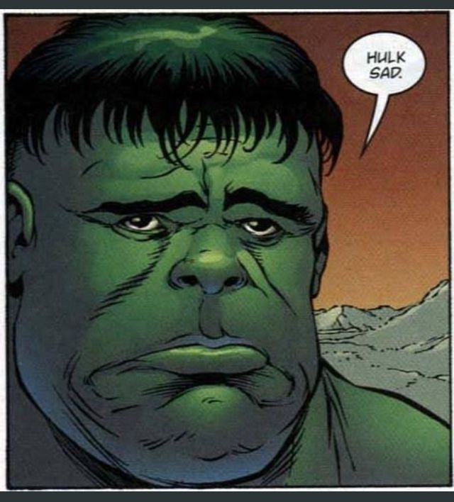 a comic strip with the hulk face in green