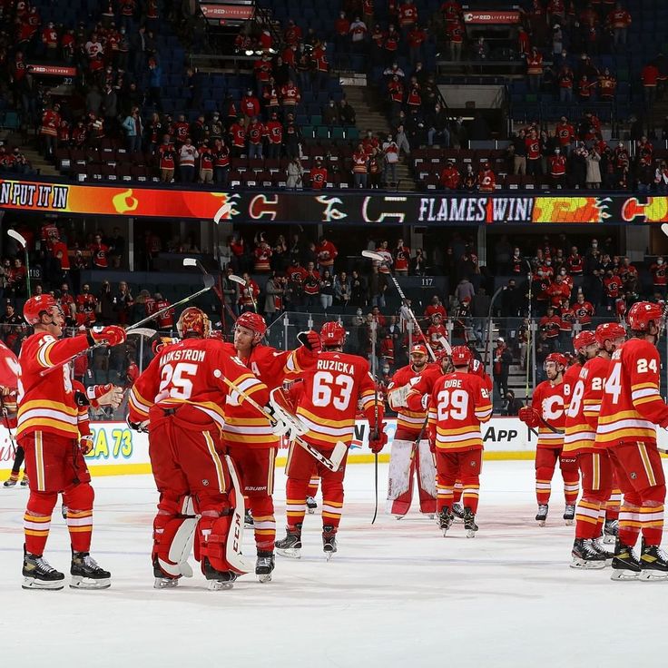 the canadian hockey team is celebrating their win