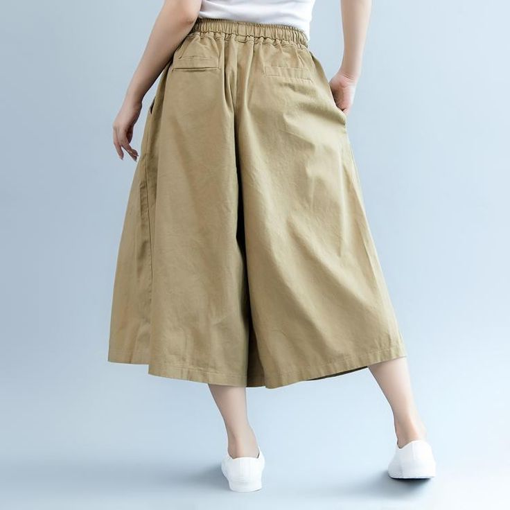 Item Type: PantsMaterial: CottonStyle: CasualSeason: Summer, springPattern Type: SolidWaist Type: NaturalPants Style: Wide Leg PantsFit Type: LoosePants Closure Type: Elastic One Size (Fit for EU 36,US6,UK8-10,AU8-10,NZ8-10)Length: 75.00 cm/29.52" Hip: 125.00 cm/49.21 " Waist:76.00cm-90.00cm/29.92-35.43" Thigh:78.00cm/30.71" PS： Please understand that the picture under the monitor may have a color difference. Surface Pattern Design Inspiration, Pattern Design Inspiration, Pantalon Large, Surface Pattern Design, Color Khaki, Suits You, Leg Pants, Elastic Waist, Wide Leg