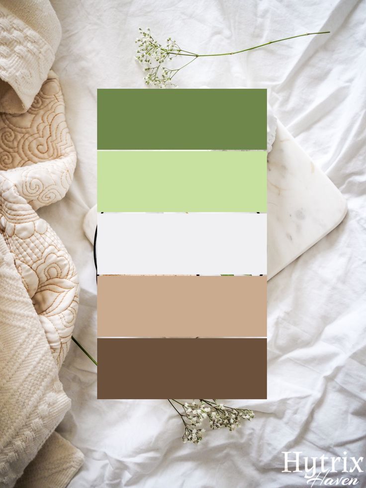 the color palette is green, brown, and white