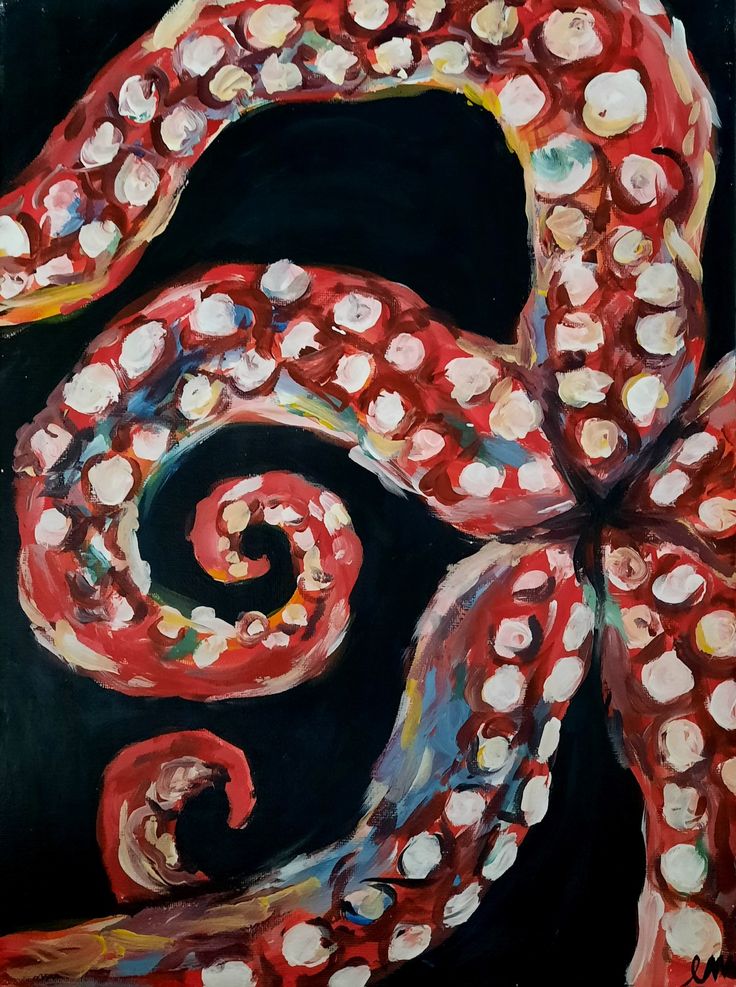 Octopus painting, acrylics, animal, art Octopus Tentacles Painting, Octopus Canvas Painting, Octopus Painting Acrylic Easy, Tentacle Painting, Octopus Painting Easy, Tentacles Painting, Octopus Art Painting, Octopus Painting Acrylic, Octopus Tentacles Drawing