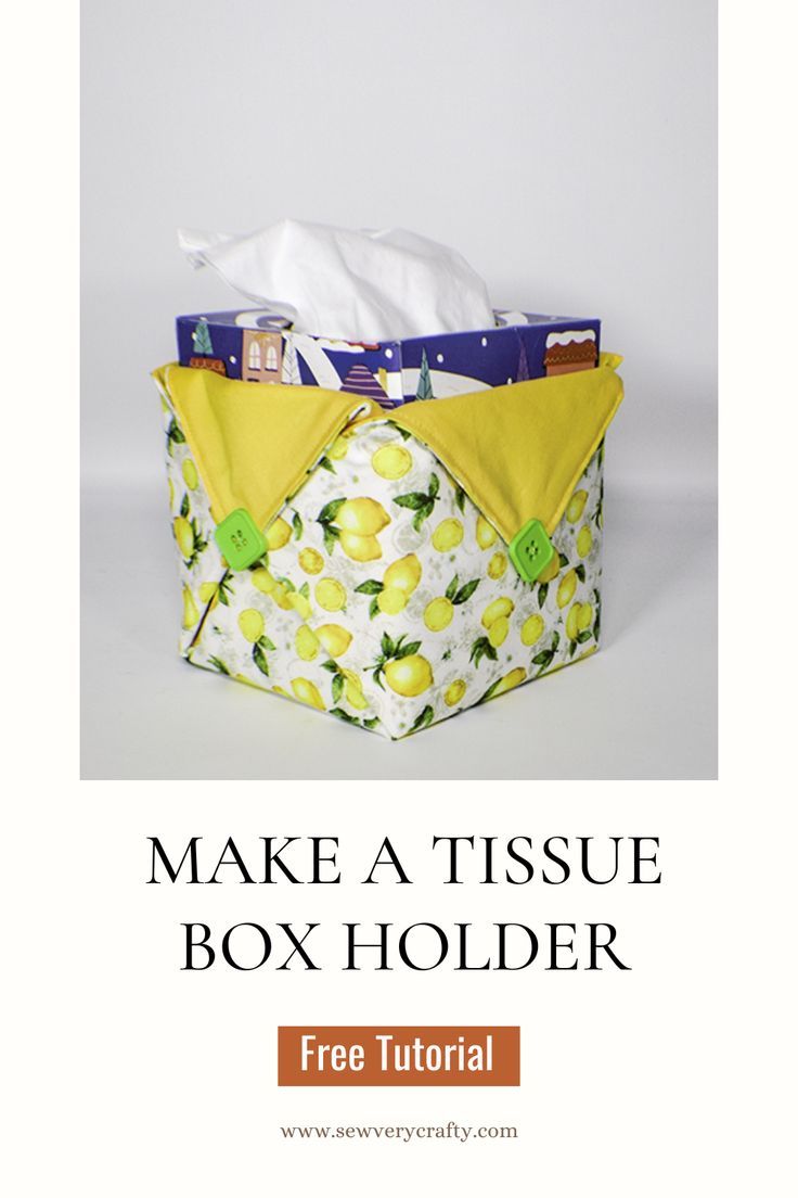 an image of a box with tissue and other items in it that says make a tissue box holder