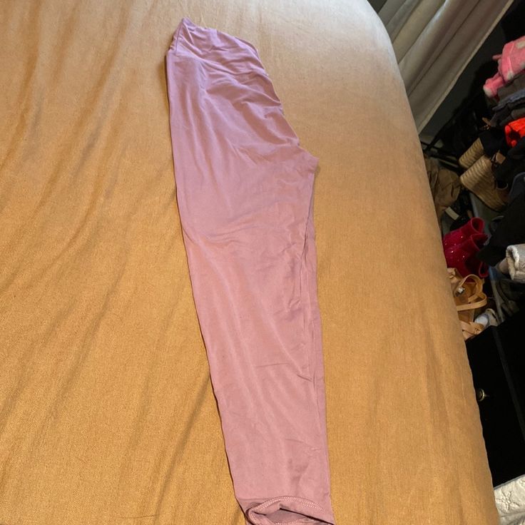 Buttery Soft Leggings They Came In A Pack With All Different Colors But The Lilac Color Wasn’t For Me Never Worn They Say “Plus Size” For The Size But Fit Like A Standard M/L Purple Athleisure Bottoms For Loungewear, Stretch Bottoms From Amazon, Pink Yoga Pants With Elastic Waistband, Purple Full-length Pants With Elastic Waistband, Fitted Purple Pants For Loungewear, Lavender Stretch Activewear For Loungewear, Purple Fitted Loungewear Bottoms, Fitted Purple Loungewear Bottoms, Purple Stretch Ankle-length Pants