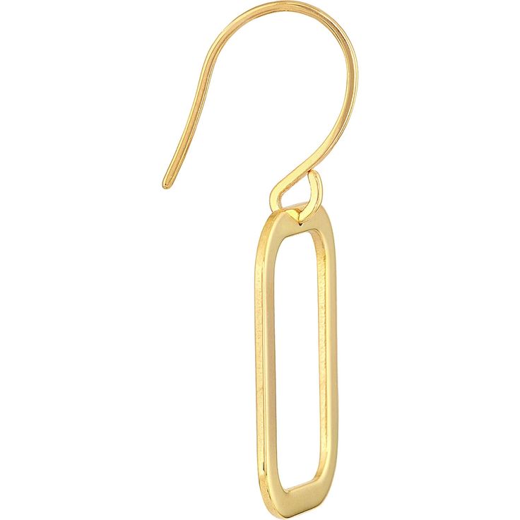 Step into a world of luxury with the elegance of Olas d'Oro's Rounded Rectangle Fish Hook Earrings. These exquisite earrings are where modern meets chic, offering the ultimate go-to accessory for your dinner date or any special occasion. Expertly crafted in 14K gold, they exude a timeless charm that effortlessly elevates your style.The sleek design of these earrings features rounded rectangles, adding a touch of contemporary sophistication to your ensemble. The 14 Karat gold exudes a warm and in Rectangular Polished Earrings For Gifts, Rectangular Polished Finish Earrings For Gift, Rectangular Polished Earrings For Gift, Rectangular Linear Earrings For Gift, Luxury Rectangular Earrings For Evening, Modern Oblong Single Earring Jewelry, Modern Rectangular Pendant Earrings As Gift, Elegant Oblong Jewelry With Ear Wire, Minimalist Oblong Earrings For Formal Occasions