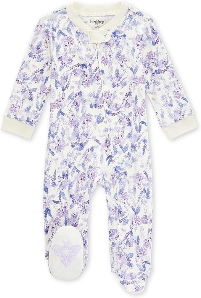 Amazon.com: Burt's Bees Baby Baby Girls' Sleep and Play Pajamas, 100% Organic Cotton One-Piece Romper Jumpsuit Zip Front Pjs: Clothing, Shoes & Jewelry Baby Pjs, Chunky Babies, Burts Bees Baby, Newborn Onesies, Baby Pajamas