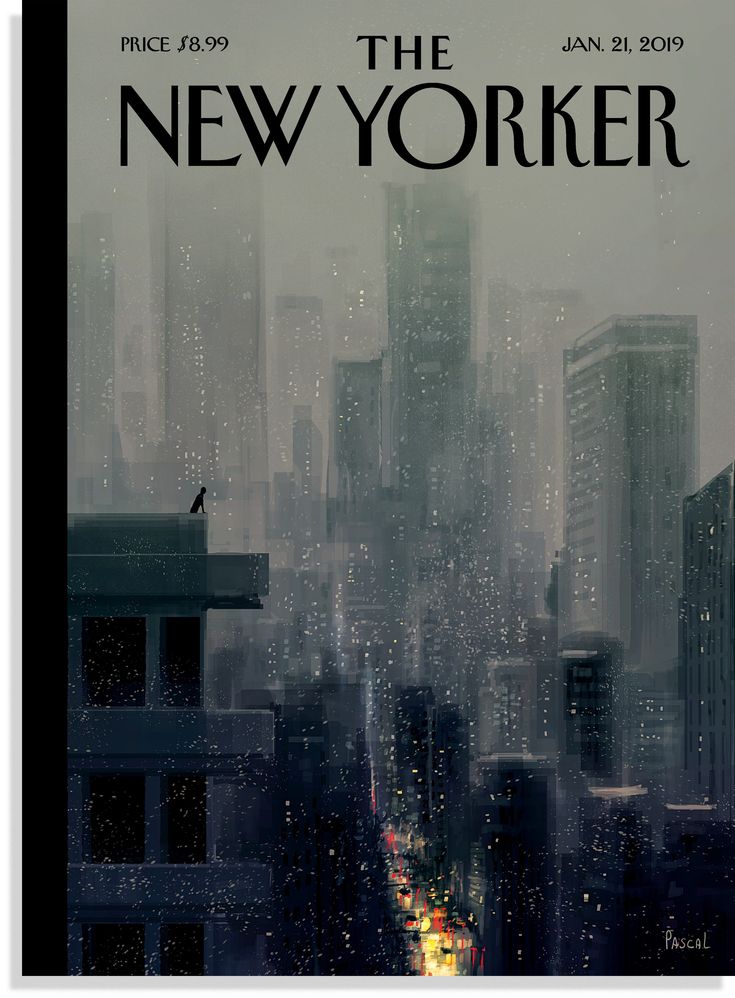 the new yorker movie poster with cityscape and skyscrapers in the background