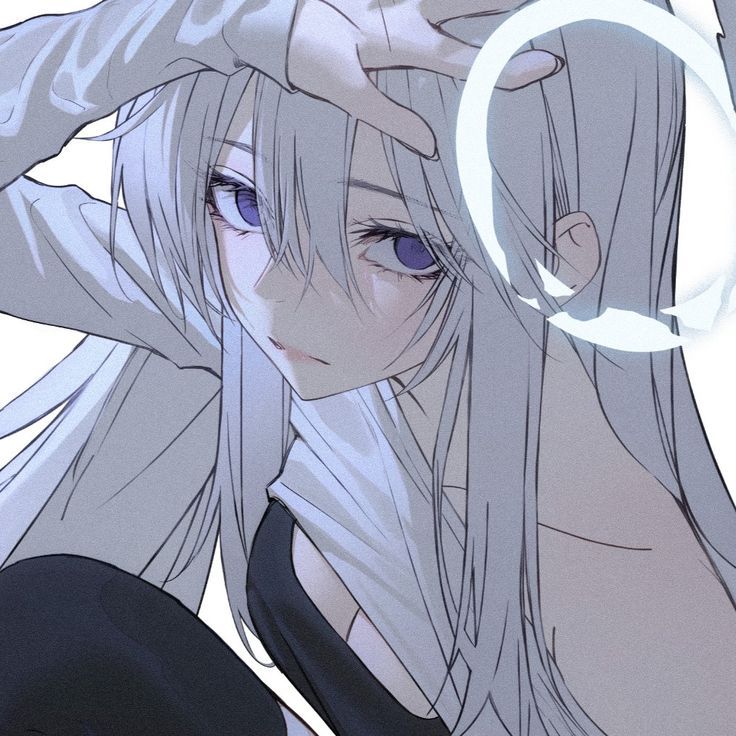 White Hair Aesthetic Anime, White Hair Girl Drawing, Cute White Pfp, Cute Anime Female, White Hair Oc, White Hair Blue Eyes, White Hair And Blue Eyes, Pfp Female, Girl Pfp