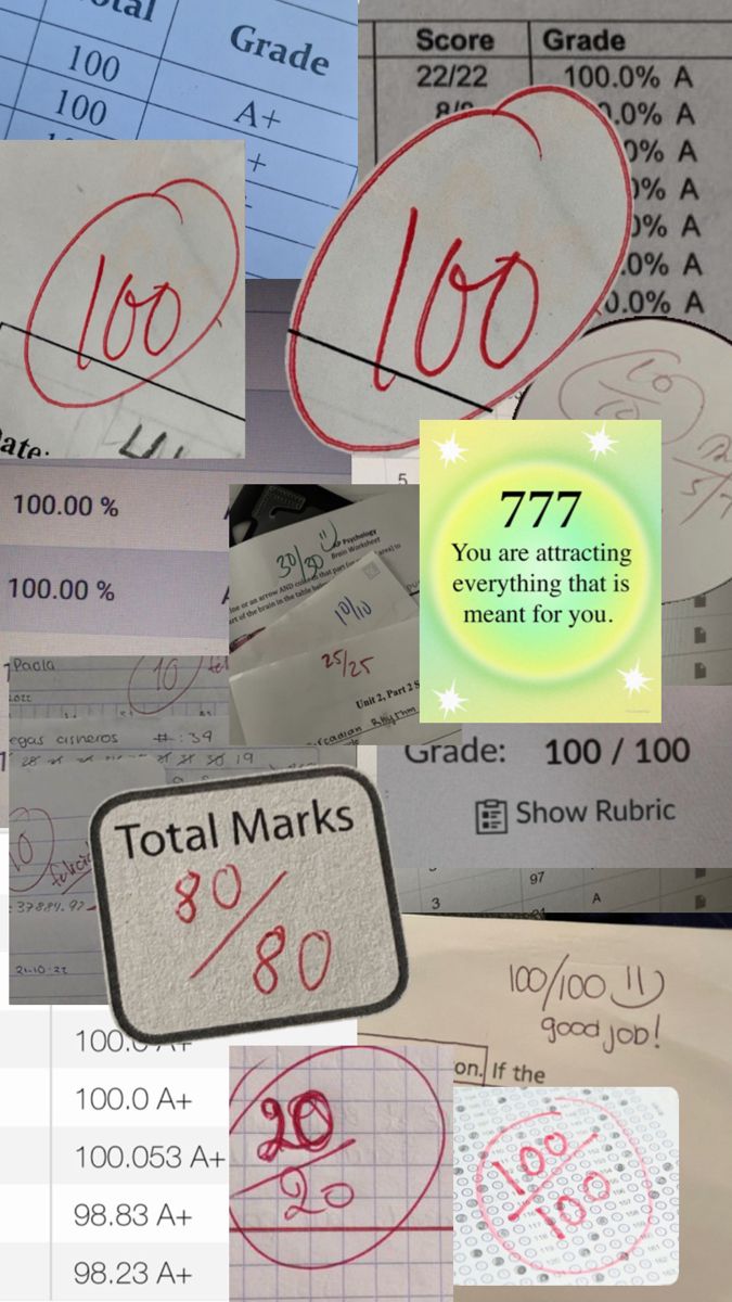 several different types of paper with numbers and symbols on them, including the words total marks