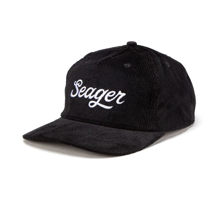 A hat that gets better with age Timeless, comfortable, and a style that's here to stay, the Big Black is a standout. Featuring a 100% cotton corduroy exterior and an embroidered Seager script font, this medium profile, unstructured snapback is made to get better over time. Details: Medium profile, unstructured snapback "Hey Good Lookin" tag on inside of hat One size fits most Adjustable snapback closure 100% Cotton Hey Good Lookin, Big Blue, Script Font, Embroidered Patch, Big Boys, Snapback Hat, Embroidered Patches, Snapback Hats, Classic Looks