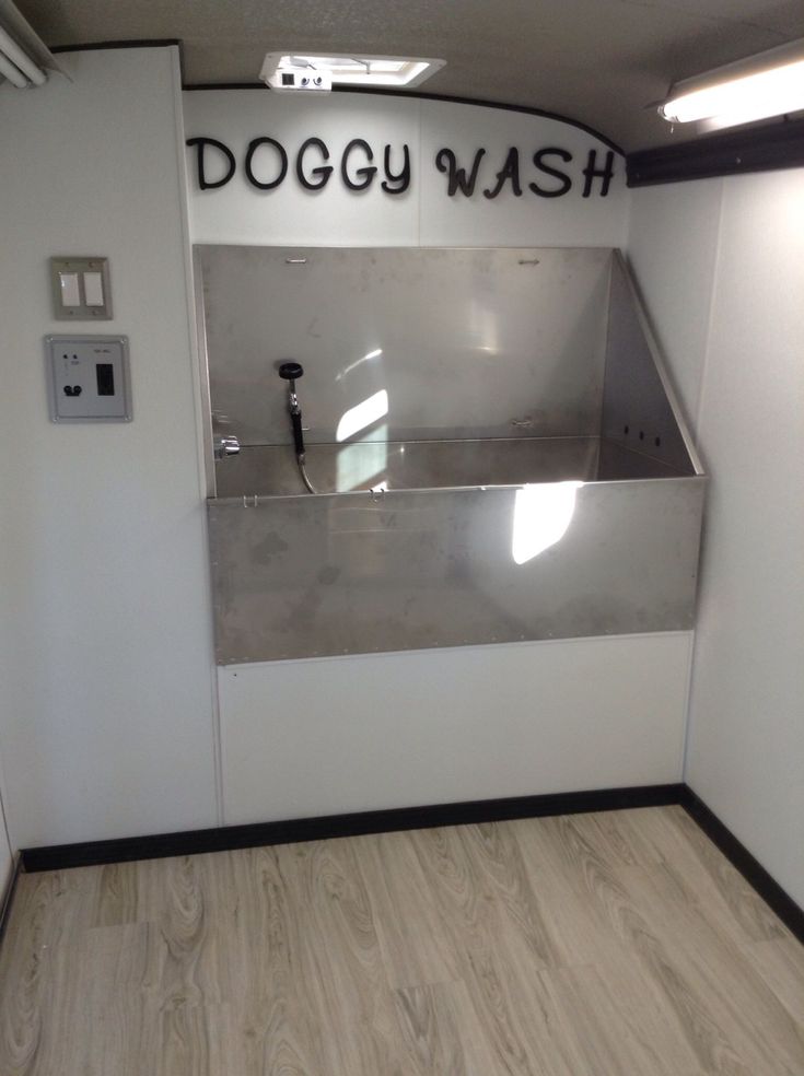 the dogy wash booth is clean and ready for customers to use