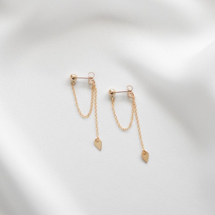 14k Yellow Gold Filled Dangle Cartilage Earrings, 14k Yellow Gold Filled Threader Earrings, 14k Gold Filled Yellow Gold Threader Earrings, Dainty Gold Dangle Cartilage Earrings, Minimalist 14k Gold Dangle Cartilage Earrings, 14k Gold Filled Threader Earrings, Dainty Yellow Gold Dangle Cartilage Earrings, Tiny Gold Dangle Cartilage Earrings, 14k Gold Filled Dangle Cartilage Earrings