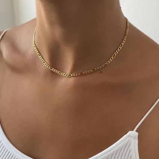 This dainty Figaro Chain is a timeless staple sure to add a classy touch to every look. Wear it alone or layer it with your other favorites from the Solstress Necklace Collection. 14K Gold Plated Stainless Steel Water and Tarnish Resistant 16in Small Gold Chain, Cute Engagement Rings, Figaro Chain Necklace, Gold Necklace Simple, Golden Necklace, Earrings Design, Figaro Chain, Popular Fashion, Classy Jewelry