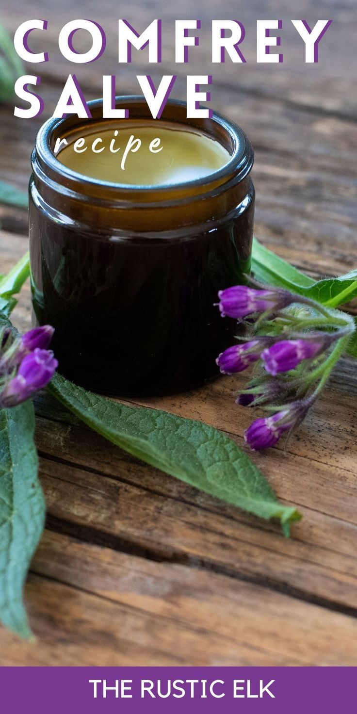 Have bumps or scrapes? Try making this amazing comfrey salve to help with pain and inflammation. Super easy to make, and perfect for people just beginning their herbalism journey comfrey has many benefits and this salve is sure to help ease some of your issues. Comfrey Infused Oil, Comfrey Oil How To Make, How To Use Comfrey Leaves, Comfrey Root Uses, How To Make Comfrey Salve, Comphrey Salve Recipes, Diy Comfrey Salve, Cayenne Salve Recipe, Comfrey Uses