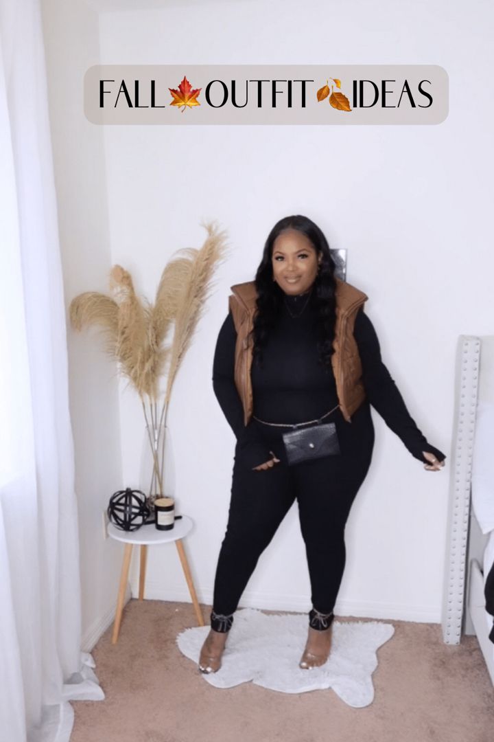 This trendy fall outfit is the perfect classy yet chic set for dinner or brunch. Fall fashion is my favorite. If you love a good effortless and affordable fall outfit, this is your girl. Casual Preppy Outfits Plus Size, Shein Fall Outfit Ideas Plus Size, Casual Plus Size Winter Outfits 2022, Fall Looks For Black Women Plus Size, Fall Outfits 2022 Trends Plus Size, Plus Size Fall Fashion 2022 Casual, Curvy Fall Outfits 2022, Fall Plus Size Outfits 2022, Outfit Ideas Plus Size Casual