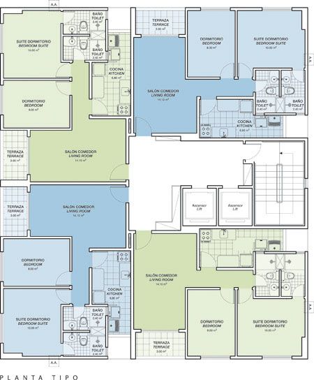 the floor plan for an apartment building