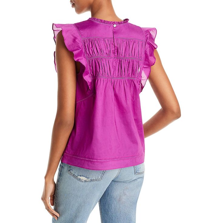 Manufacturer: Rails Suggested Price: $168.00 Condition: Style Type: Blouse Collection: Rails Sleeve Length: Closure: Material: 100% Cotton Fabric Type: Cotton Specialty: Smocked P2794535-2820899The original manufacturer will not honor its Limited Warranty for this product. Feminine Top With Smocked Bodice And Flutter Sleeves, Feminine Tops With Smocked Bodice And Flutter Sleeves, Feminine Smock Top For Spring, Cotton Smocked Top With Flutter Sleeves For Spring, Spring Tops With Smocked Back And Flutter Sleeve, Flutter Sleeve Tops With Smocked Back For Spring, Chic Ruffle Sleeve Smocked Top For Summer, Chic Smocked Top With Ruffles For Daywear, Chic Summer Smocked Top With Ruffle Sleeves