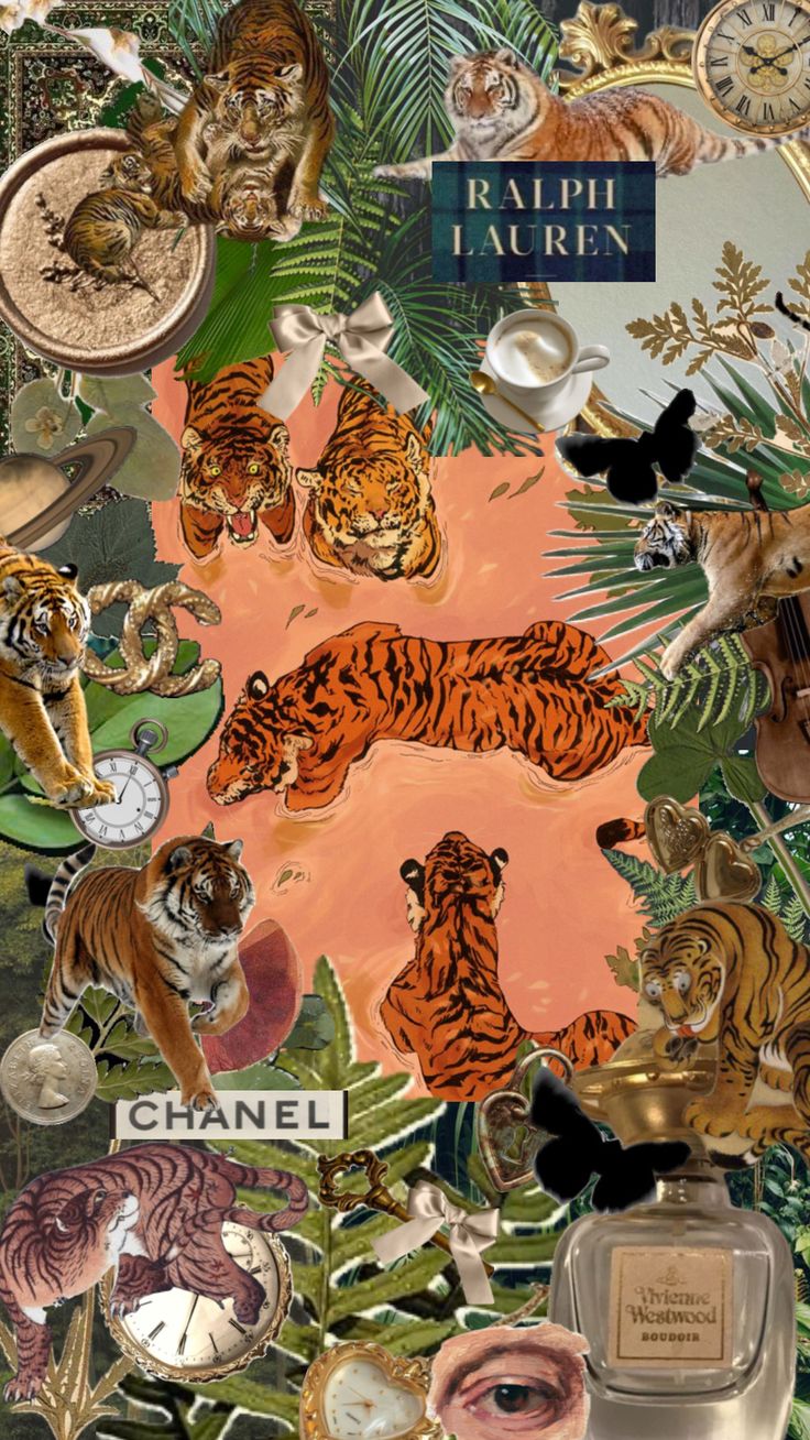 #tiger Tiger Collage, Vivienne Westwood, Ralph Lauren, Animals, Pins