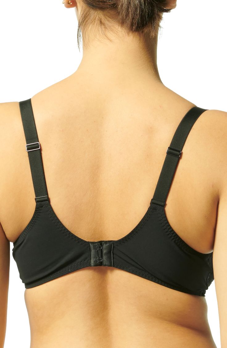 Designed in France, this underwire bra offers divine comfort and a flattering shape with stretchy floral lace and supersoft three-part cups. 76% polyester, 24% elastane with 72% polyamide, 28% elastane contrast Hand wash, dry flat Imported Supportive Underwire Nursing Bra, Fitted Nylon Sports Bra With Padded Cups, Fitted Underwire Nylon Sports Bra, Fitted Underwire Nursing Bra With Medium Support, Full Coverage Fitted Bra With Removable Pads, Fitted Nylon Underwire Sports Bra, Fitted Full Coverage Bra With Removable Pads, Supportive Underwire Bra, Adjustable Straps Full Cup Nursing Bra