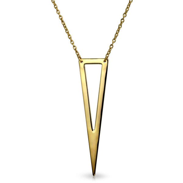 Bling Jewelry Triangle Style Chain ($26) ❤ liked on Polyvore featuring jewelry, necklaces, necklaces pendants, pendant-necklaces, yellow, pendants & necklaces, pendant chain necklace, chain jewelry, yellow jewelry and chain pendants Mens Engraved Necklace, Sterling Silver Layered Necklace, Inverted Pyramid, Pyramid Necklace, Yellow Pendant, Geometric Pendant Necklace, Cheap Necklaces, Layered Necklaces Silver, Triangle Necklace