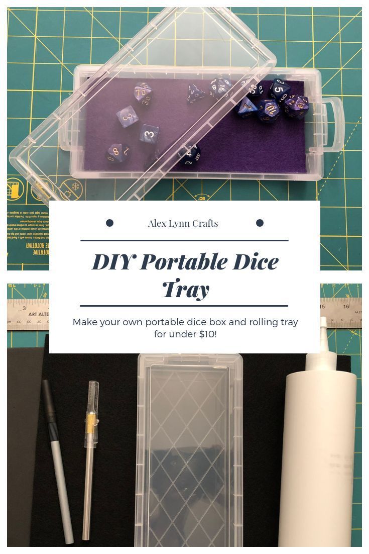 the diy portable dice tray is ready to be used