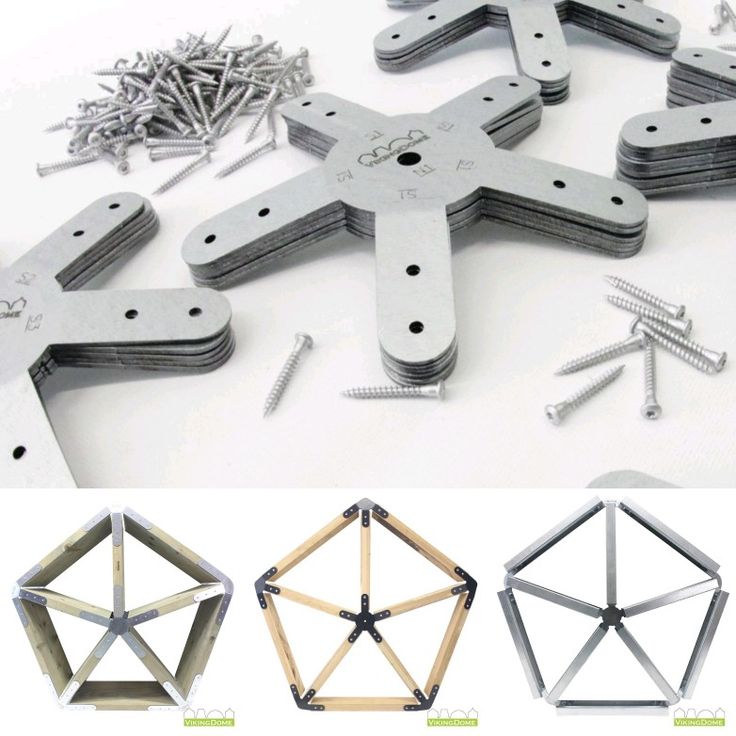 several different types of metal parts are shown in this image, including screws and nails