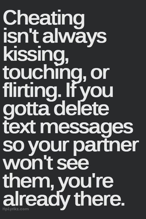 a black and white photo with the words texting is not always kissing, touching, or flirting if you got a deletee text message so your partner won't see then,