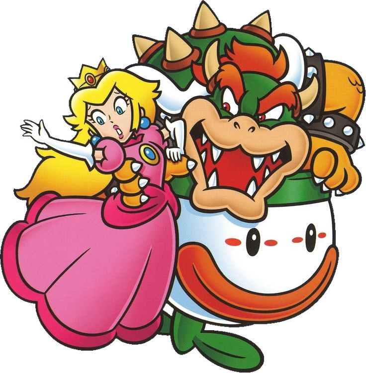 an image of mario and princess peach from super mario bros in the style of nintendo