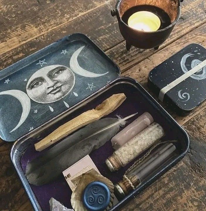 Altoid Altar, Youtube Schedule, Altoid Wallet, Tin Wallet, Mint Tin Crafts, Altoids Wallet, Pagan Gifts, Travel Altar, Fairy Things