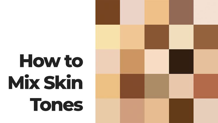 the text how to mix skin tones on a white background