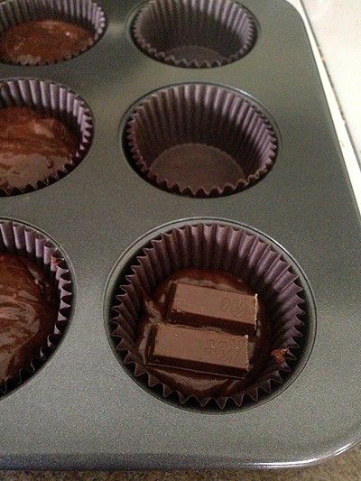 chocolate cupcakes in a muffin tin ready to be eaten