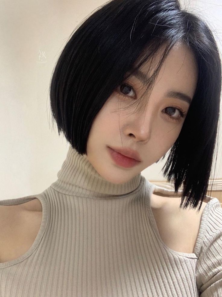 brunt Korean bob hairstyle Korean Short Haircut, Hair Without Bangs, Easy Trendy Hairstyles, Korean Haircut, Korean Short Hair, Hot Hair Colors, Korean Hair, Asian Short Hair, Lob Hairstyle