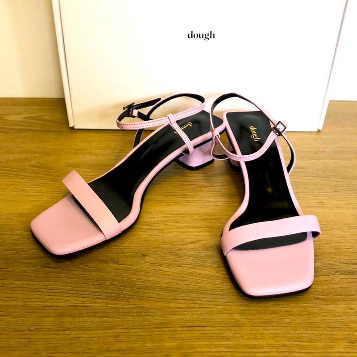 This Baby Pink Square Edge Sandals Are Custom Made In Korea. 2” Heels Are In Square Shape Too. Adjustable Ankle Straps Are Just Clip On Way To Lock. So They Are Just Easy To Put On And Off. They Are Made With Soft Lamb Skin And Sole Parts Have Extra Cushion To Give More Comfy. Available Sizes Are Us 8 (Yellow, Pink) They Are All New!! Check Out Our Website, Dough-Official.Com Or Follow Us @Dough_official_ Pink Square, Ankle Straps, Square Shape, Pink Yellow, Put On, Clip On, Baby Pink, Women's Shoes Sandals, Dough