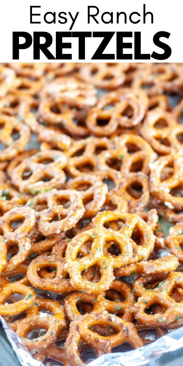 an easy ranch pretzels recipe that is ready to be eaten