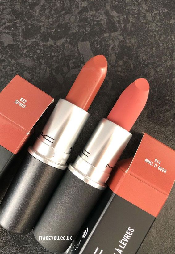 Mull It Over Mac Lipstick, Mac Mull It Over Lipstick, Mac Spirit Lipstick, Brown Eyelashes, Mac Makeup Lipstick, Nude Lipstick Shades, Mac Lipstick Shades, Mac Lipsticks, Lipstick Mac