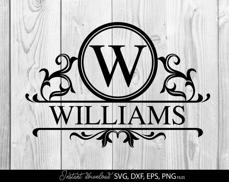 the logo for williams's is shown in black and white, on a wooden background