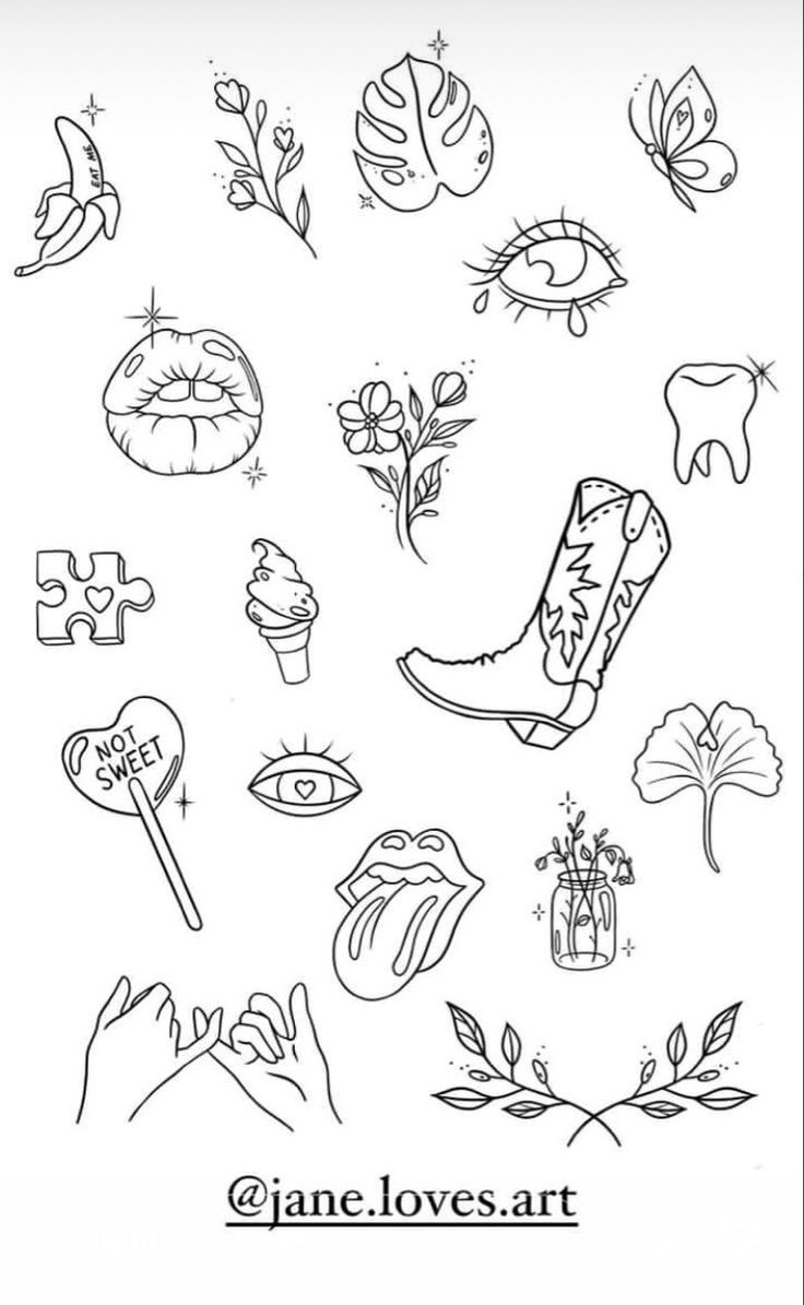 an image of some tattoos drawn by jane loves art