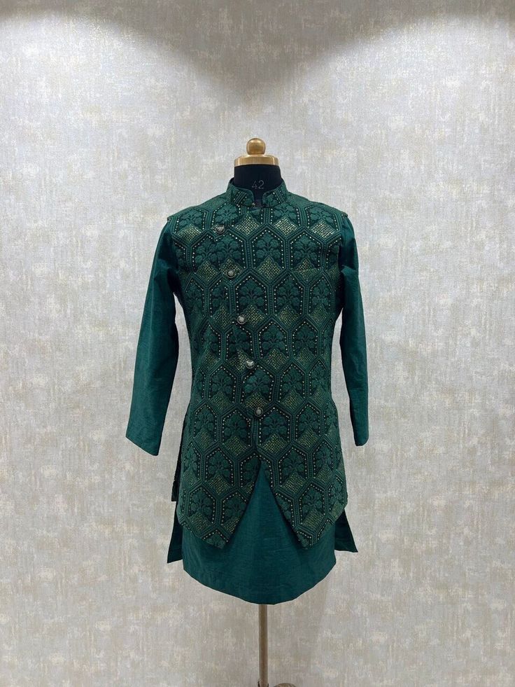 CUSTOM MADE Long Nehru Jacket for Man, Bandi for Men, Nehru Jacket for Diwali, Designer Modi Jacket, Nehru Jacket for Wedding for Men Kurta Set -Matching Color(Same Color As The Jacket) INCLUDED IN SET SLEEVELESS JACKET KURTA PAJAMA Wedding For Men, Jacket For Man, Nehru Jacket For Men, Men Kurta, Kurta Pyjama, Nehru Jacket, Kurta Pajama, Nehru Jackets, Sleeveless Jacket